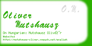 oliver mutshausz business card